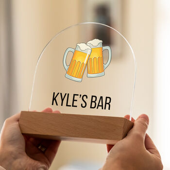 Personalised Beer Bar Light Sign, 6 of 6