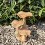 Set Of Three Wooden Mushrooms On A Base, thumbnail 3 of 3