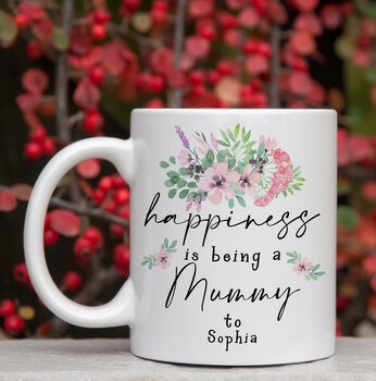 Personalised Happiness Is Being A Mum Mummy Mug, 2 of 2