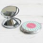 Personalised Chevron Compact Mirror, thumbnail 1 of 5