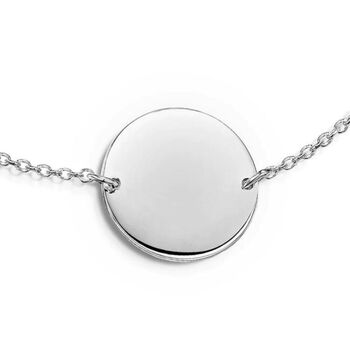 Personalised Sterling Silver Disc Chain Bracelet, 4 of 5