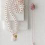 Long Length Rose Quartz Stone Necklace With Detail, thumbnail 1 of 6