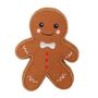 Gingerbread Man Boucle Christmas Cushion, thumbnail 3 of 4