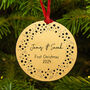 Personalised Couples First Christmas Star Tree Decoration Bauble, thumbnail 2 of 5