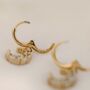 Moonglade | 14k Gold Plated Huggie Hoop Earrings, thumbnail 7 of 7