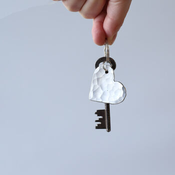 10th Anniversary Aluminium Heart Keyring, 5 of 9