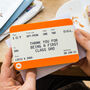 Train Ticket Personalised Father's Day Card, thumbnail 1 of 5