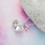 Heart Locket Sterling Silver Necklace With Pearl, thumbnail 6 of 11