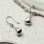 Sterling Silver Mini Pear Drop Earrings, thumbnail 1 of 6