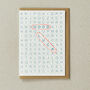 Good Luck Word Search Risograph Greeting Card, thumbnail 1 of 2