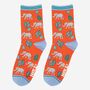 Women's Elephant Print Bamboo Socks, thumbnail 5 of 5