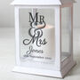 Personalised Mr And Mrs White Lantern, thumbnail 4 of 4