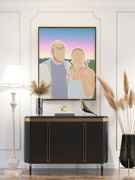 Custom Faceless Colour Block Family Friends Portrait, 11 of 12