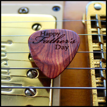 Happy Father's Day Exotic Timber Guitar Pick And Gift Box, 6 of 11