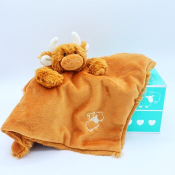 Highland Brown Cow Comforter/Finger Puppet Gift Boxed, 4 of 11
