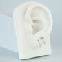 Sterling Silver Crystal Detail Spiral Hoop Earrings, thumbnail 2 of 4
