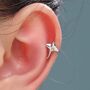 Sterling Silver Piercing Free Manta Ray Ear Cuff, thumbnail 1 of 12