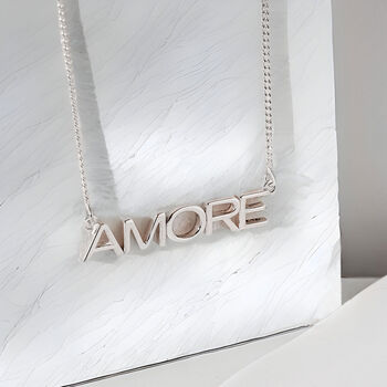 Amore Sterling Silver / Gold Plated Necklace, 2 of 10