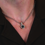 Silver Octagon Pendant Necklace With Black Spinel Stone In Rhodium Plated Sterling Silver, thumbnail 8 of 8