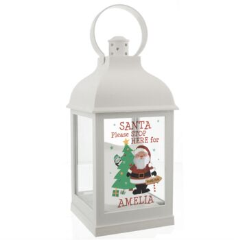 Personalised Santa White Lantern, 4 of 4