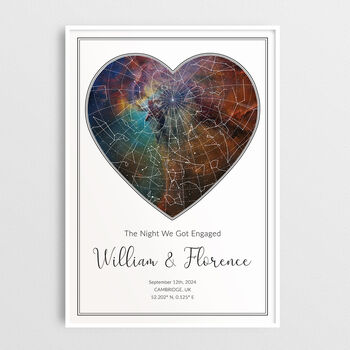 The Night We Said I Do Personalised Star Map Print Wedding Gift, 11 of 12