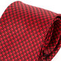 Red And Black Houndstooth Silk Tie 8cm, thumbnail 3 of 3