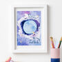 Moon And Stars Personalised Nursery Room Print, thumbnail 1 of 4