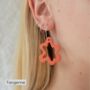 Statement Leather Wave Earrings, thumbnail 8 of 10