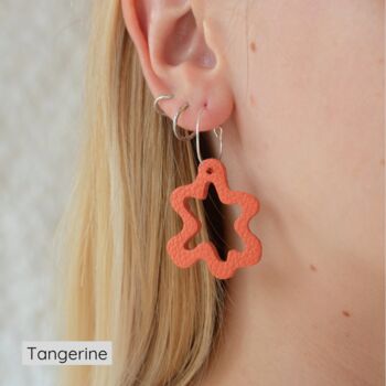 Statement Leather Wave Earrings, 8 of 10