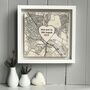 Personalised Wedding Venue Location Map Print On Wood, thumbnail 5 of 10