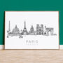 Paris France Skyline Art Print, thumbnail 1 of 7