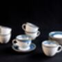 Blue Tea Cup With Saucer Porcelain, thumbnail 6 of 9