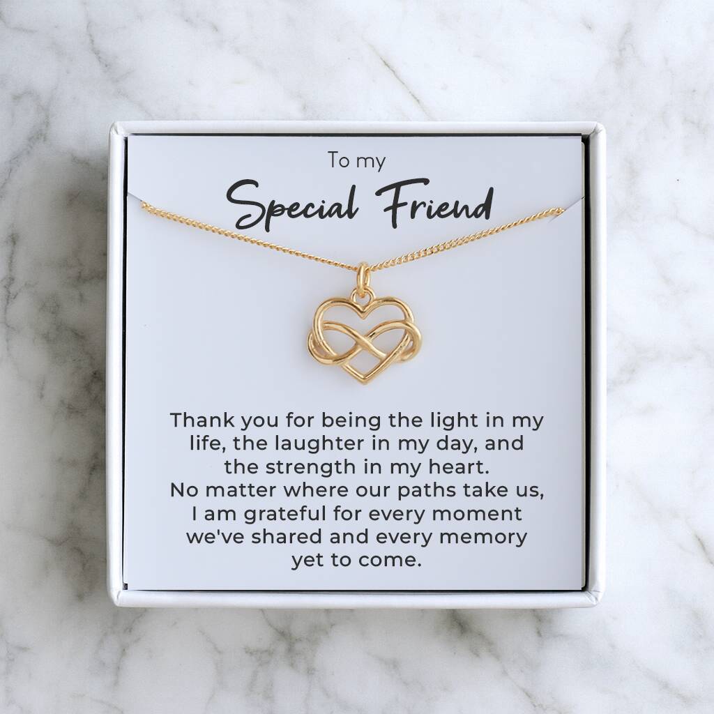 Special Friend Necklace – Infinity Heart Pendant, Friendship Gift For Her, 1 of 11