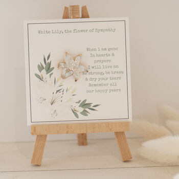 White Lily Memorial Enamel Pin, 2 of 10