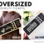 Personalised Novelty Size Gold Theatre Ticket, thumbnail 2 of 10