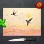 Harmony Of Swifts Textured Glass Chopping Boards, thumbnail 1 of 8