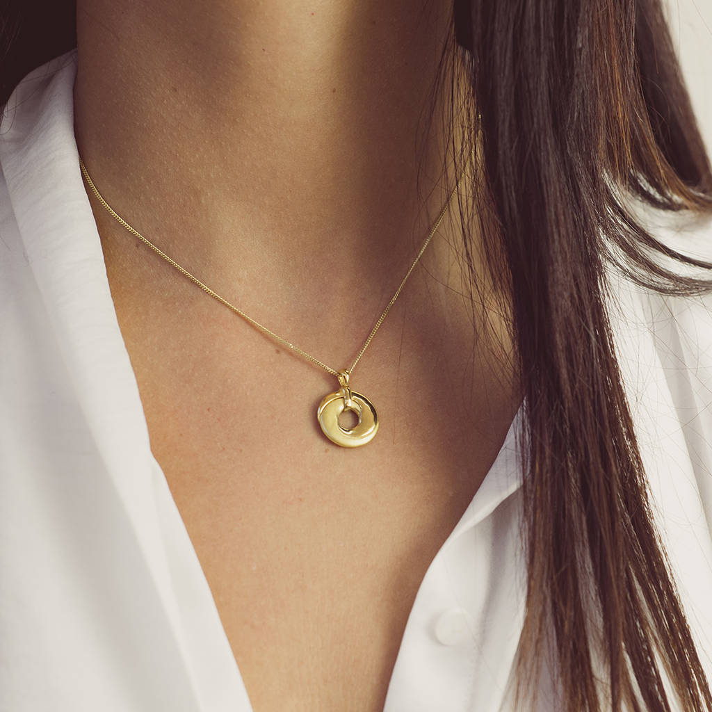 Personalised 9ct Gold Interlocking Locket Necklace By Soremi Jewellery ...