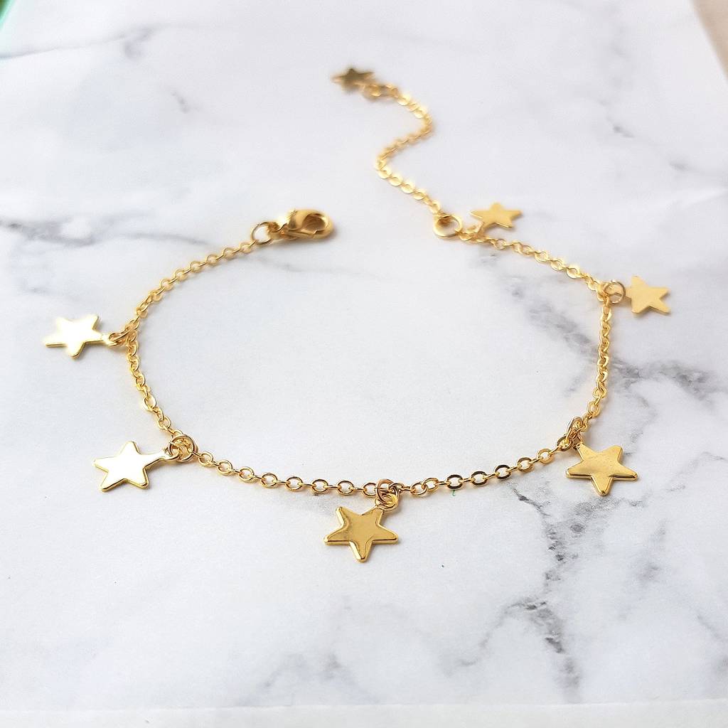 Dainty Gold Stars Bracelet By Misskukie
