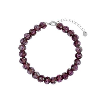 Autumn Rose Glass Beaded Bracelet, 3 of 4
