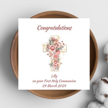 Personalised First Holy Communion Card, 2 of 3