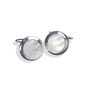 Grosvenor Rhodium Plated Mother Of Pearl Cufflinks, thumbnail 2 of 6