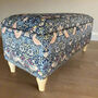William Morris Navy Strawberry Thief Storage Ottoman Footstool, thumbnail 3 of 4