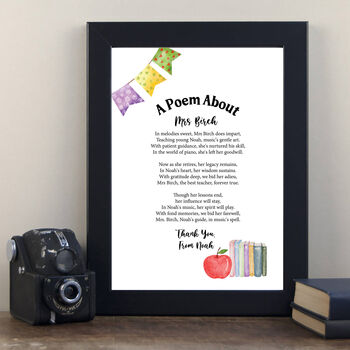 Personalised Poem Print End Of Term Gift For Teacher, 3 of 8