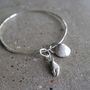 Sterling Silver Crab Claw And Cockle Shell Bangle, thumbnail 1 of 3