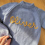 Personalised Name Embroidered Child's Knitted Jumper, thumbnail 4 of 10