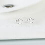 Sterling Silver Tiny Crown Stud Earrings, thumbnail 5 of 5