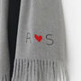 Personalised Heart And Initials Lightweight Scarf, thumbnail 2 of 6
