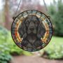 Cocker Spaniel Black Stained Glass Effect Suncatcher, thumbnail 2 of 5