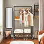 Double Clothes Rail Clothes Rack Hanging Rail On Wheels, thumbnail 3 of 9