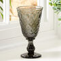 Set Of Four Smoked Grey Wine Goblets, thumbnail 3 of 6